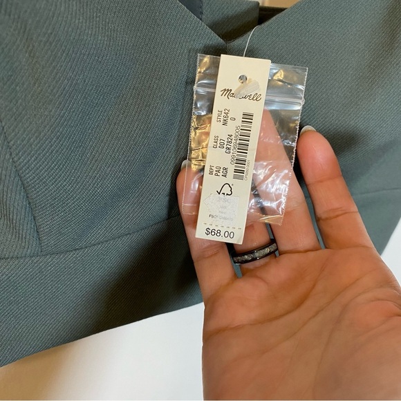 NWT Madewell Sweetheart-Neck Bralette Top Architect Green Sage Corset Crop Tank - Picture 11 of 12